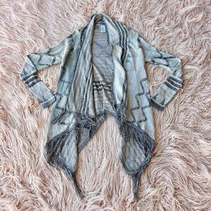 Charlotte Russe Gray and Cream Cardigan